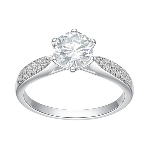 Anillo Solitario Moissanita y Circones