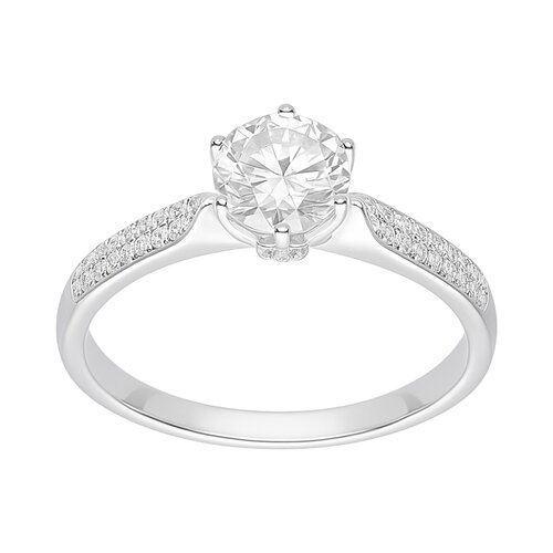 Anillo Solitario Moissanita y Circones