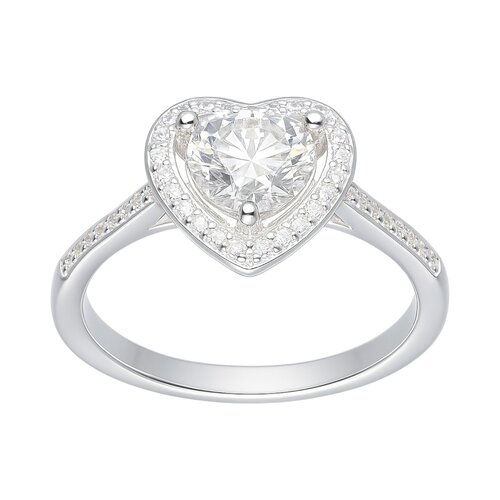 Anillo Corazón Moissanita y Circones