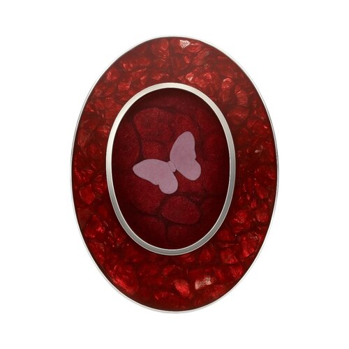 Anillo Óvalo Mariposa Burdeo