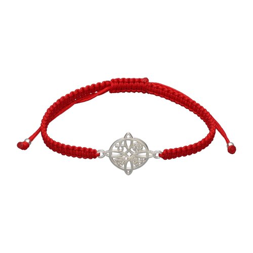 Pulsera Hilo Rojo Ajustable Nudo de Brujas