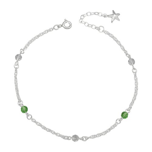 Tobillera Estrella de Mar Cristales Hecho con Swarovski® Verde