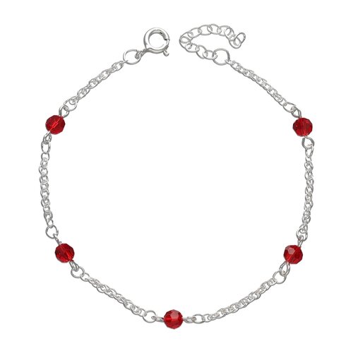 Pulsera Cristales Hecho con Swarovski® Rojo