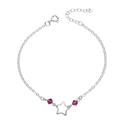 Pulsera Estrella Cristales Morado