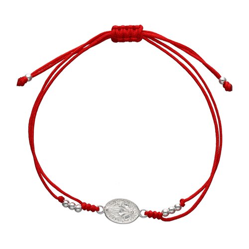 Pulsera Hilo Rojo Ajustable Virgen de los Rayos Milagrosa