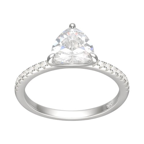 Anillo Corte Diamante Circón Solitario