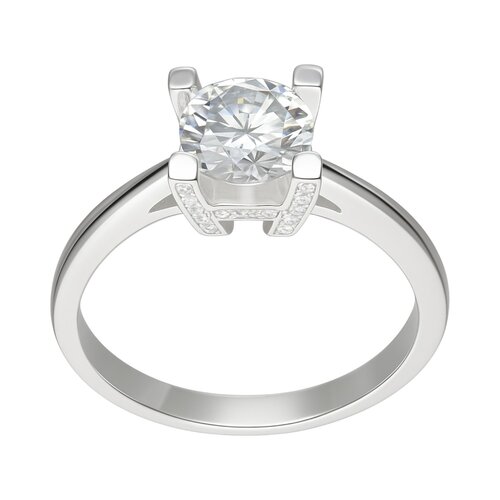 Anillo Solitario Moissanita y Circones