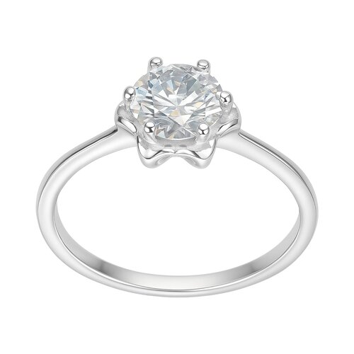 Anillo Flor Solitario Moissanita