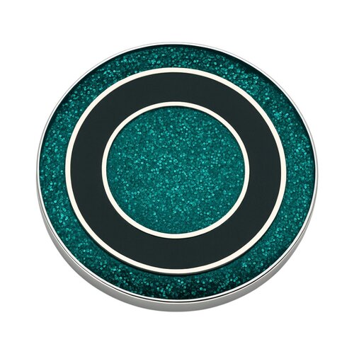 Anillo Círculo Escarchado Verde