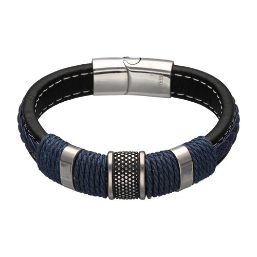 Pulsera Acero Quirúrgico Trenzado Azul