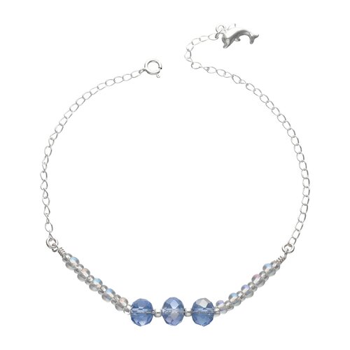 Tobillera Cristales Hecho con Swarovski®Lila