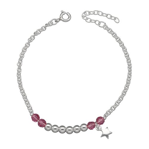 Pulsera Estrella Cristales Hecho con Swarovski® Rosado