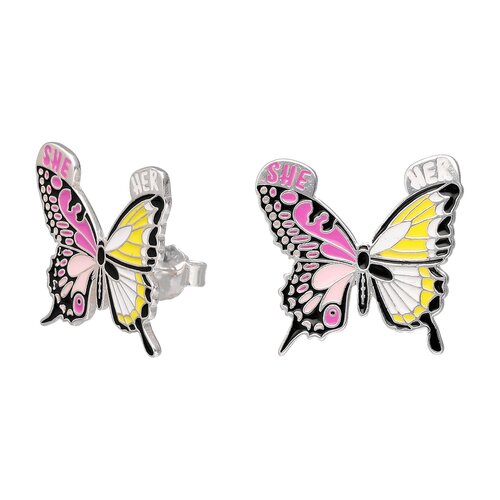 Aro Mariposa Esmaltada Multicolor She Her