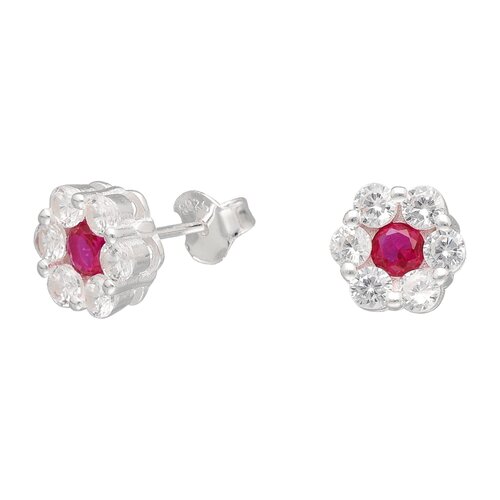 Aro Flor Circón Rubí