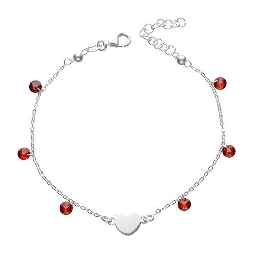 Pulsera Corazón Cristales Hecho con Swarovski® Naranja