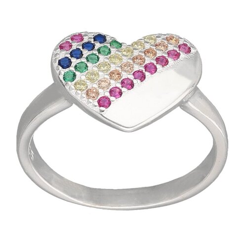 Anillo Corazón Circones Multicolor