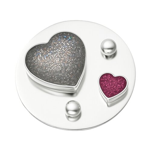 Anillo Circulo Corazones Escarchado Multicolor