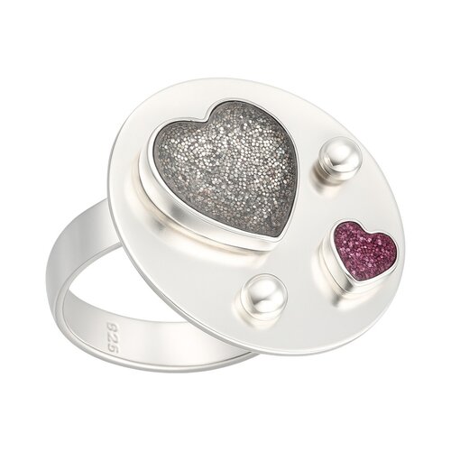 Anillo Circulo Corazones Escarchado Multicolor