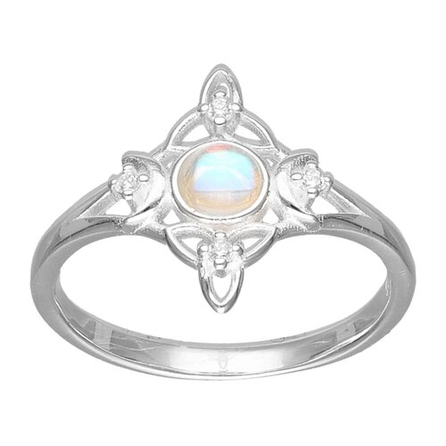 Anillo Nudo de Brujas Piedra Luna Circones