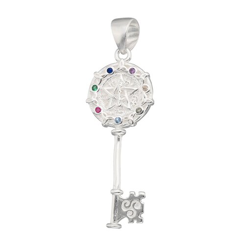 Colgante Llave Estrella 7 Chakras