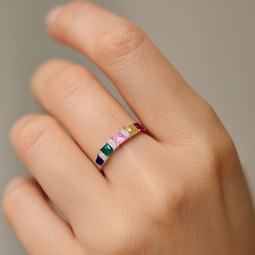 Anillo Cintillo Circones Multicolor