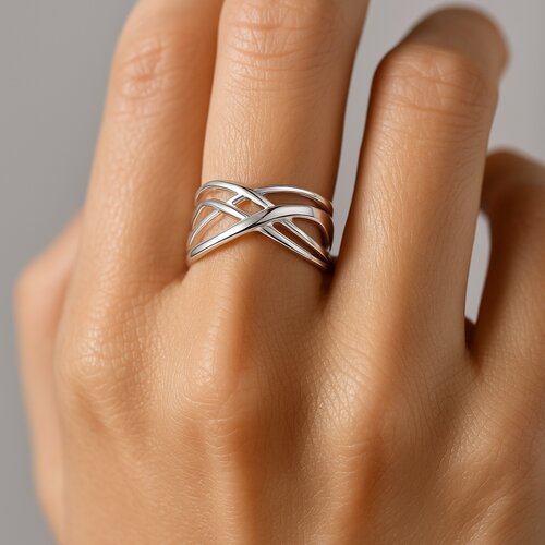 Anillo Líneas Entrelazadas