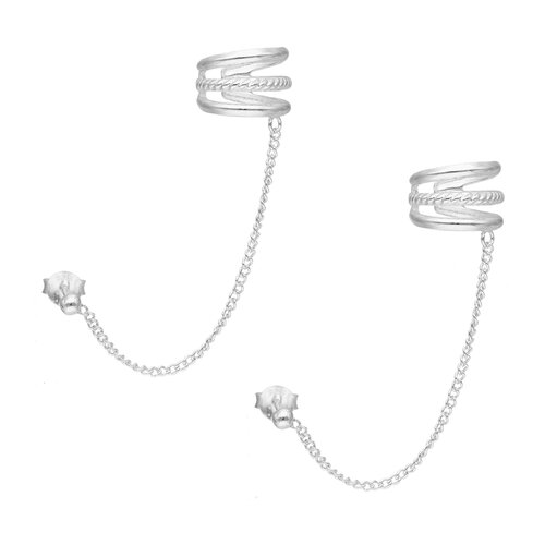 Aro Ear Cuff Estilo Bidu Esfera Cadena