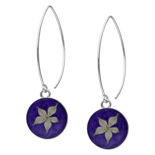 Aro Círculo Flor Morado Metalizado