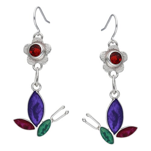 Aro Flor Mariposa Metalizada Multicolor