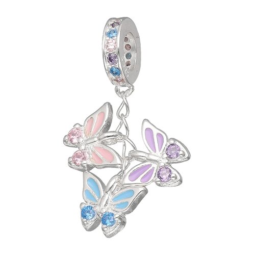 Colgante Charm Mariposas Esmaltadas Circones Multicolor