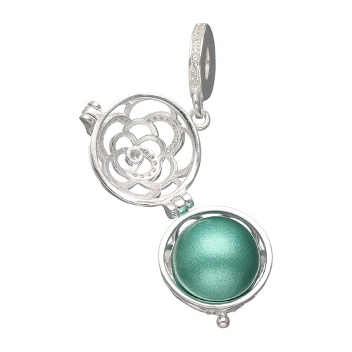 Colgante Charm Llamador de Ángeles Rosa de Abril Circones 16 mm