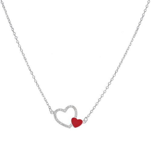 Collar Corazones Circones Esmaltado