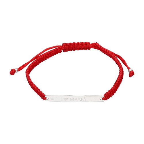 Pulsera Hilo Rojo Ajustable I Love Mamá