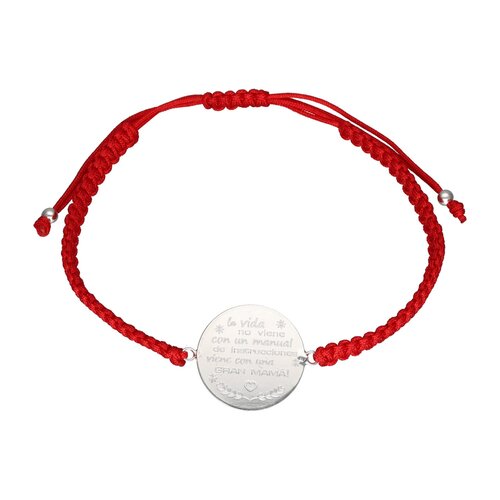 Pulsera Hilo Rojo Ajustable La Vida Viene con Una Gran Mamá