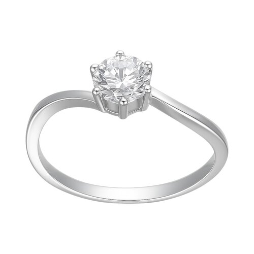 Anillo Ondulado Circón Solitario