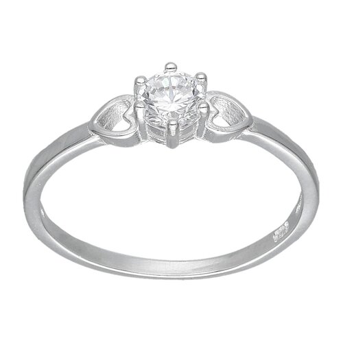 Anillo Corazones Circón Solitario
