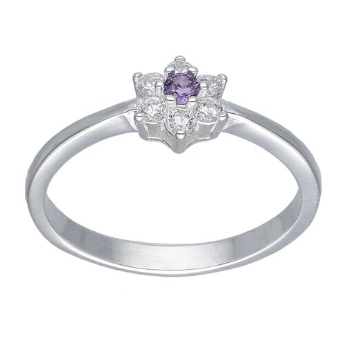 Anillo Flor Circones Amatista
