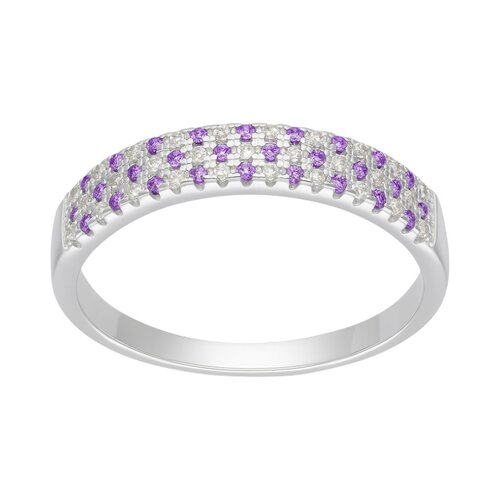 Anillo Cintillo Circones Amatista