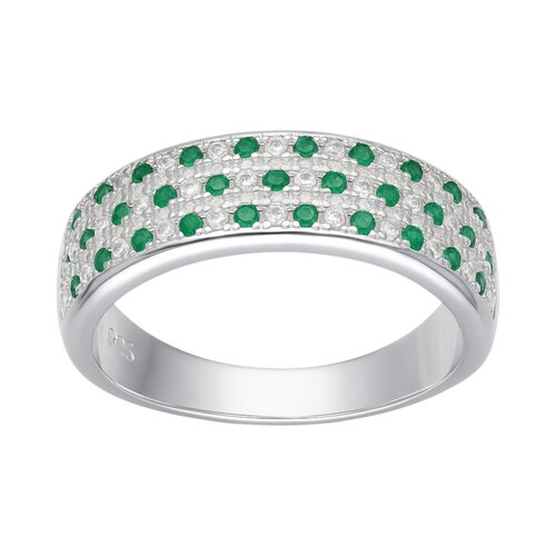 Anillo Cintillo Circones Esmeralda