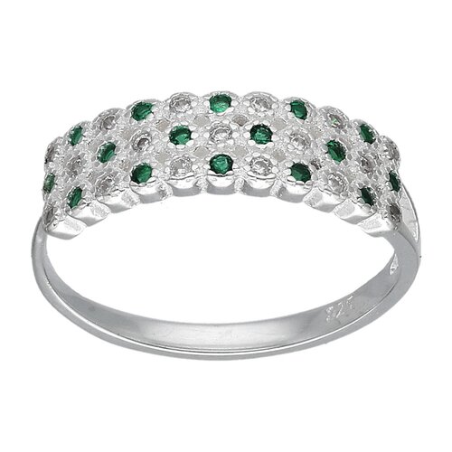 Anillo Cintillo Circones Esmeralda