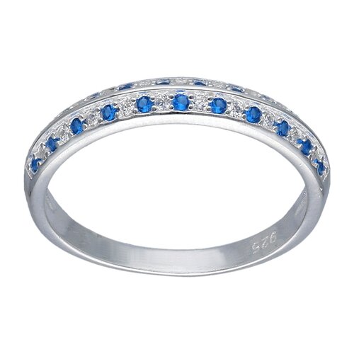 Anillo Cintillo Circones Agua Marina