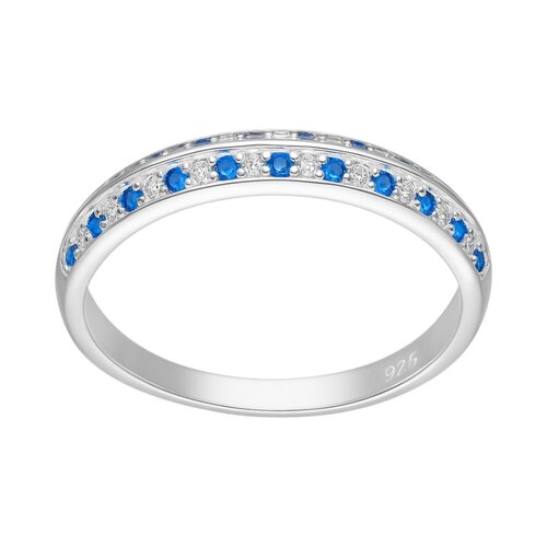 Anillo Cintillo Circones Agua Marina