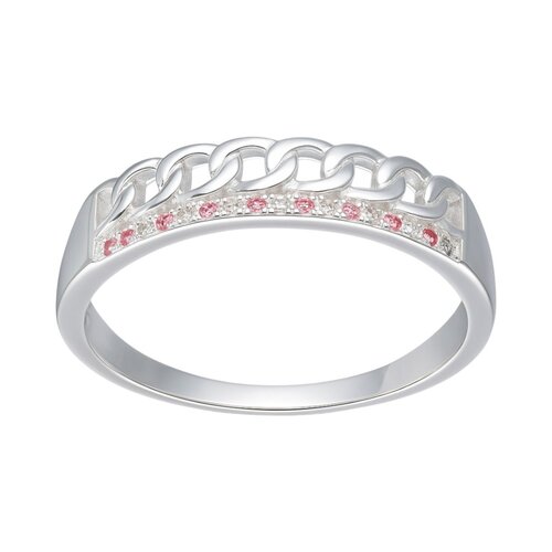 Anillo Cintillo Eslabones Circones Rosa Francia