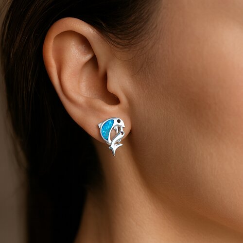 Aro Delfines Ópalo Azul