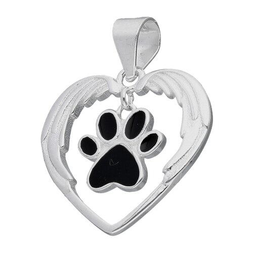 Colgante Corazón Patita Esmaltada