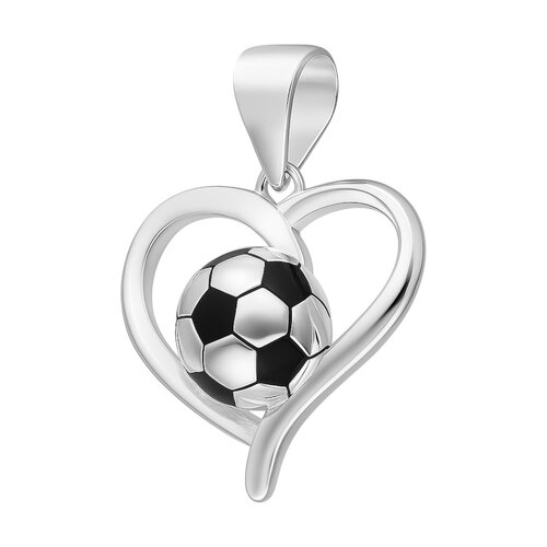 Colgante Corazón Pelota de Fútbol Esmaltada