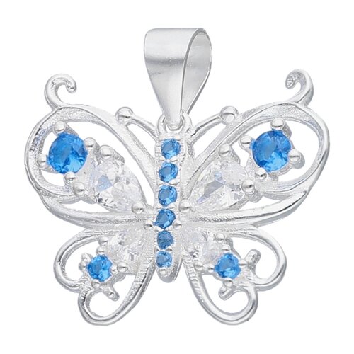 Colgante Mariposa Circones Agua Marina
