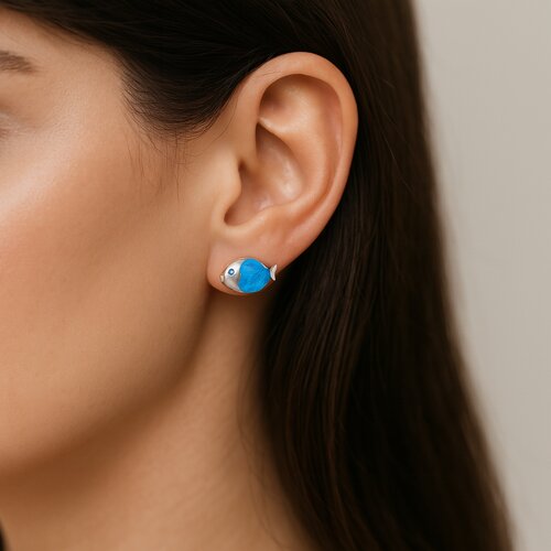 Aro Pez Circón Agua Marina