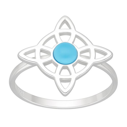 Anillo Nudo de Bruja Turquesa