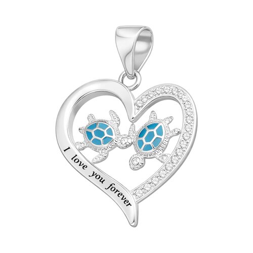 Colgante Corazón Tortugas Esmaltadas Circones